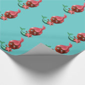 Kleine zeemeermin met roze haar cadeaupapier (Hoek)