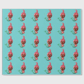 Kleine zeemeermin met roze haar cadeaupapier (Vlak)