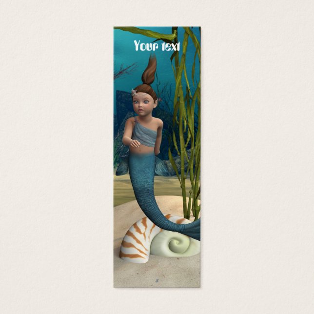 Kleine Zeemeermin Mini Visitekaartjes (Voorkant)