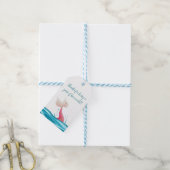 Kleine Zeemeermin Nautisch Baby shower Cadeaulabel (Met Touw)