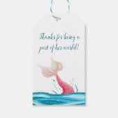 Kleine Zeemeermin Nautisch Baby shower Cadeaulabel (Voorkant)