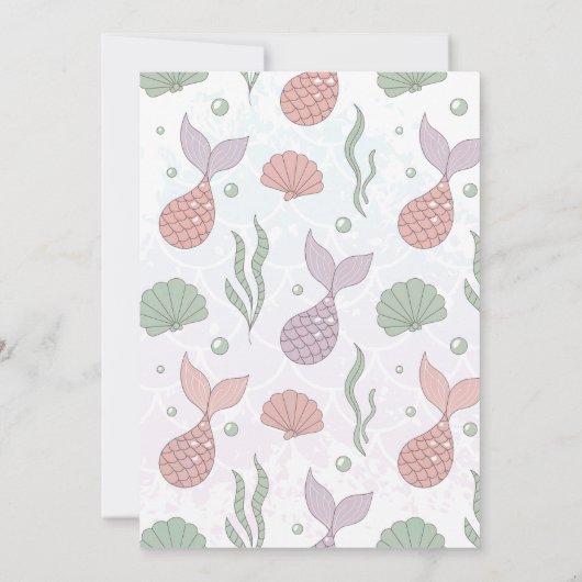 Kleine zeemeermin, nautisch onder het Zeeen Baby s Kaart (Achterkant)