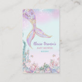 Kleine Zeemeermin Onder het Zee Baby Luier Raffle Informatiekaartje (Achterkant)