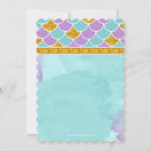 Kleine Zeemeermin Onder Het Zee Kinderen Verjaarda Kaart (Achterkant)