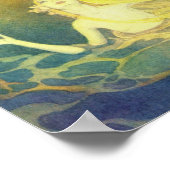  kleine zeemeermin onder het Zee Nursery Art Poster (Hoek)