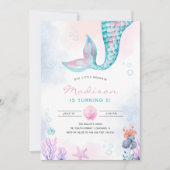 Kleine Zeemeermin Onderwater Verjaardag Kaart (Voorkant)