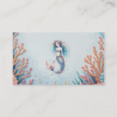 Kleine Zeemeermin OnderZee Baby shower Luier Raffl Informatiekaartje (Achterkant)