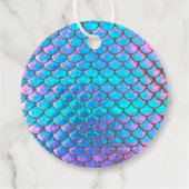 kleine zeemeermin patroon Verjaardag Bedankjes Labels (Achterkant)