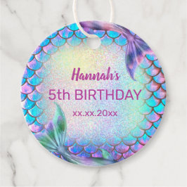 kleine zeemeermin patroon Verjaardag Bedankjes Labels