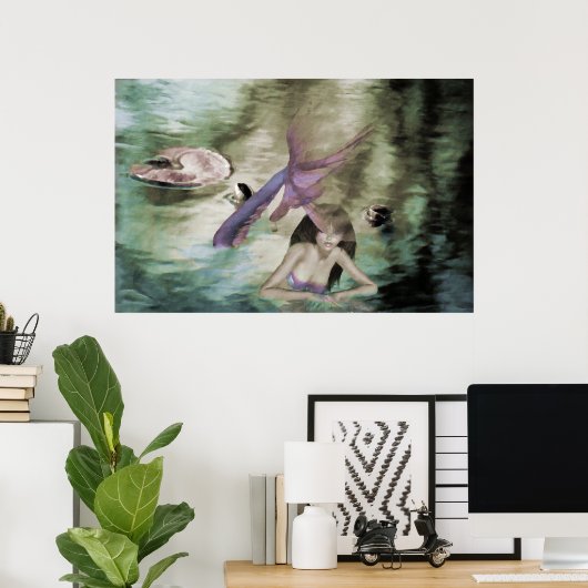 Kleine Zeemeermin Poster (Thuiskantoor)