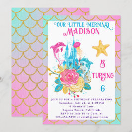 Kleine Zeemeermin Schaal Roze Turquoise Goud Verja Kaart