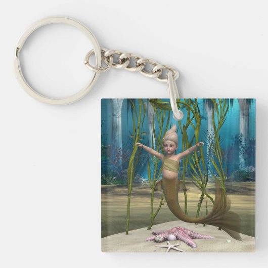 Kleine Zeemeermin Sleutelhanger (Voorkant)