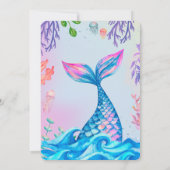 Kleine Zeemeermin Staart Onderwater Verjaardag Uit Kaart (Achterkant)