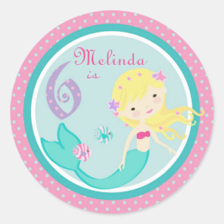 Kleine zeemeermin Sticker blond 6