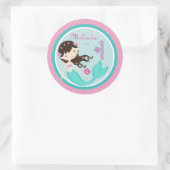 Kleine Zeemeermin Sticker Brunette 1B (Tas)