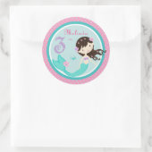 Kleine Zeemeermin Sticker Brunette 3 (Tas)
