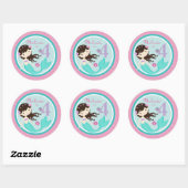 Kleine Zeemeermin Sticker Brunette 4B (Vel)