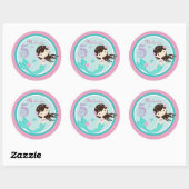 Kleine Zeemeermin Sticker Brunette 5 (Vel)
