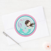 Kleine Zeemeermin Sticker Brunette 6 (Envelop)