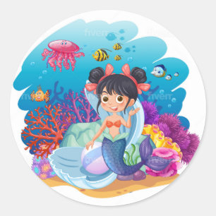 Kleine zeemeermin stickers