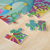 Kleine zeemeermin strand thema puzzel legpuzzel (Zijkant)