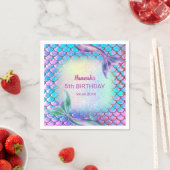 kleine zeemeermin thema patroon Verjaardag Servet (Insitu)