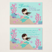 Kleine Zeemeermin TY Gift Label L2 Brunette Visitekaartje (Voorkant /achterkant)