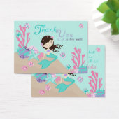 Kleine Zeemeermin TY Gift Label L2 Brunette Visitekaartje (Bureau)
