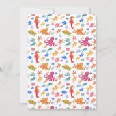 Kleine zeemeermin uitnodiging voor de verjaardag v (Achterkant)