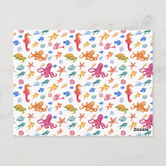 Kleine zeemeermin uitnodiging voor de verjaardag v (Achterkant)