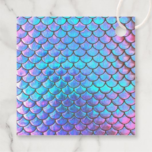 kleine zeemeermin Verjaardag Bedankjes Labels (Achterkant)