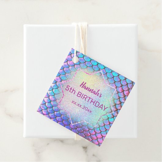 kleine zeemeermin Verjaardag Bedankjes Labels (In situ)