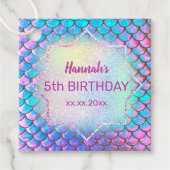 kleine zeemeermin Verjaardag Bedankjes Labels (Voorkant)