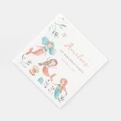 Kleine Zeemeermin Verjaardag Servet (Hoek)