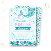 Kleine Zeemeermin Verjaardagsuitnodiging Kaart