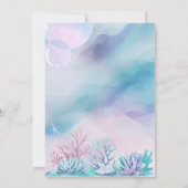 Kleine zeemeermin Waterverf onder het Zee Verjaard Kaart (Achterkant)