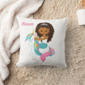 Kleine Zeemeermin werpt kussen - Gepersonaliseerd (Deken)