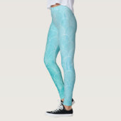 Kleine zeemeermin Yoga Pants Fish Scales Blue Wate Leggings (Links)