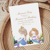 Kleine Zeemeermin Zee Prinsessen Onder Water Girly Kaart