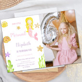 Kleine Zeemeerminnelijke Dag Uitnodigingen met fot