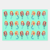 Kleine zeemeerminnen onder het Zee Gift Inpakpapier Vel (Voorkant 3)