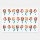 Kleine zeemeerminnen onder het Zee Gift Inpakpapier Vel (Voorkant 2)