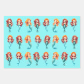 Kleine zeemeerminnen onder het Zee Gift Inpakpapier Vel (Voorkant)