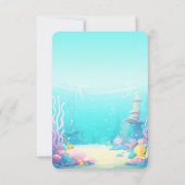 Kleine zeemeerminnen onder het Zee Verjaardag Bedankkaart (Achterkant)