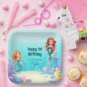 Kleine zeemeerminnen onder het Zee Verjaardagsfees Papieren Bordje (Feest)