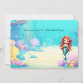 Kleine zeemeerminnen onder het Zee Verjaardagsuitn Kaart (Achterkant)