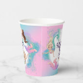  kleine zeemeerminnen papieren bekers (Rechts)