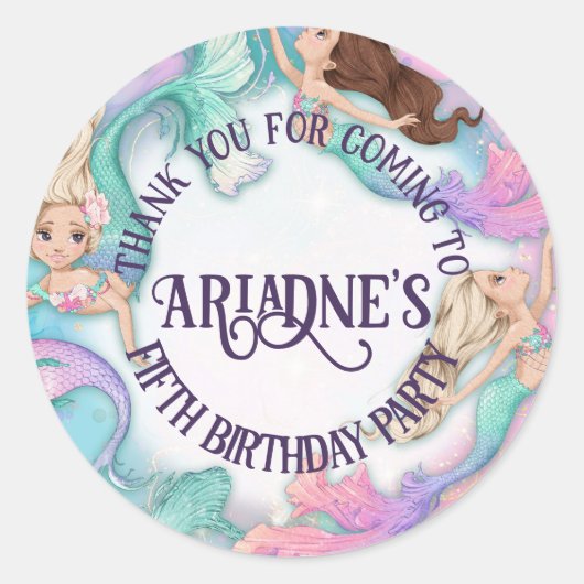 kleine zeemeerminnen Stickers (Voorkant)