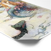  kleine zeemeerminnende schilderij poster (Hoek)