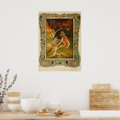 kleine zeemeerminnende schilderij poster (Keuken)